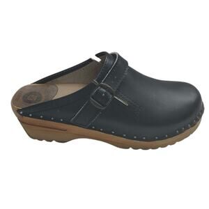Troentorp Sweden Navy Leather Comfort Clogs Size38/8